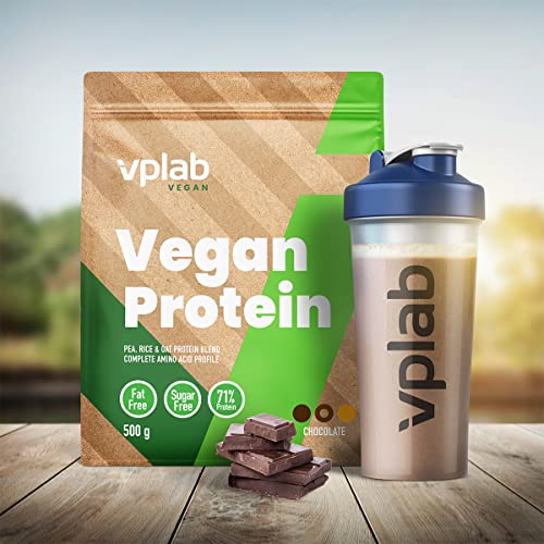 VPlab Vegan Protein Powder 500g - 16 Servings, 100% Plant Based and Natural Vegan Protein Shake vplab nutrition buy supplements canada