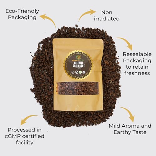 Cure wid Pure Organic Valerian Root Tea - Cut,Sifted & Non-Irradiated Valerian Tea Promotes Cure wid Pure buy supplements canada