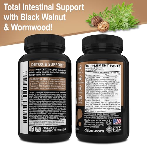 Colon Cleanse Pills Body Detox - Intestinal Guard Cleanser for Stomach - Natural Weight DR. BO buy supplements canada