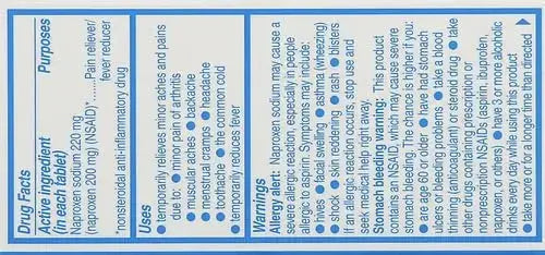 Aleve Tablets with Naproxen Sodium, 220mg (NSAID) Pain Reliever/Fever Reducer, 24 Count, Blue Aleve buy supplements canada