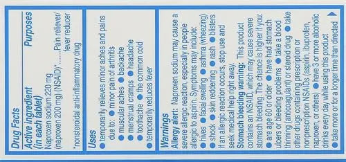 Aleve Tablets with Naproxen Sodium, 220mg (NSAID) Pain Reliever/Fever Reducer, 24 Count, Blue Aleve buy supplements canada
