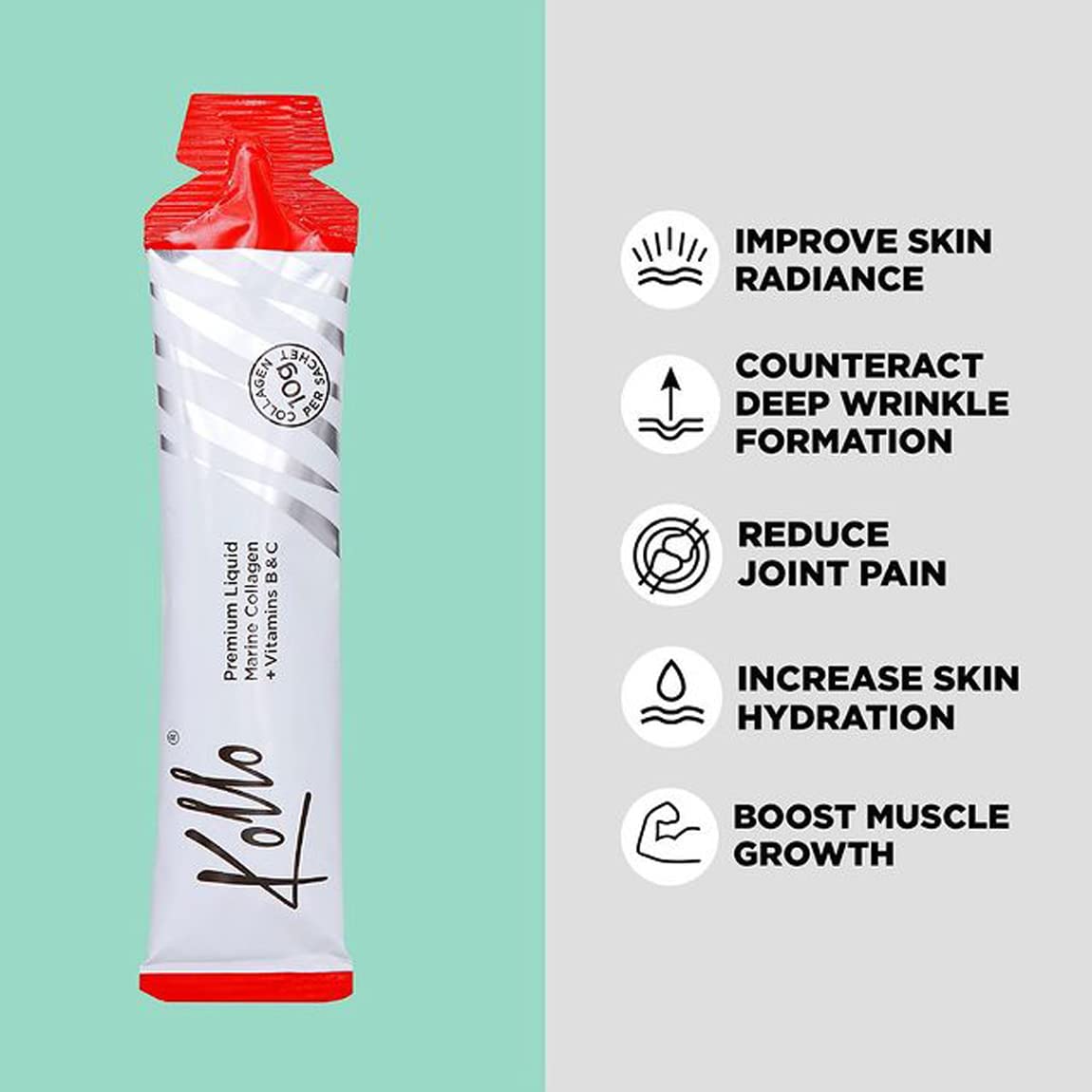 Kollo Premium Marine Collagen Liquid, 10,000 mg - Essential Proteins Collagen Peptides Kollo buy supplements canada