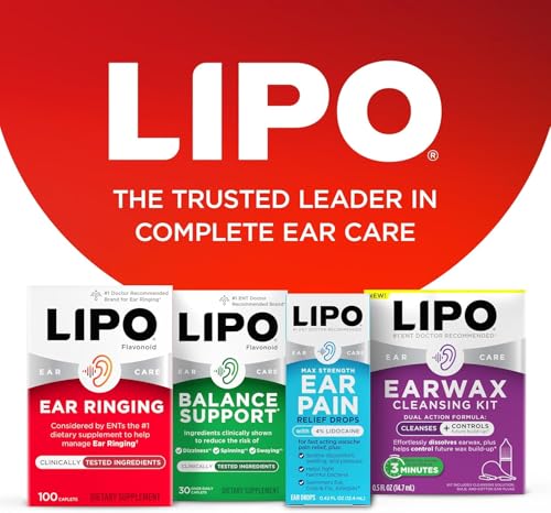 Lipo-Flavonoid Ear Ringing - Doctor-Recommended for Ringing Ears - Clinically Proven Lemon Bioflavonoid Complex with Vitamins C, B1, B2, B6, B12 Lipo-Flavonoid buy supplements canada