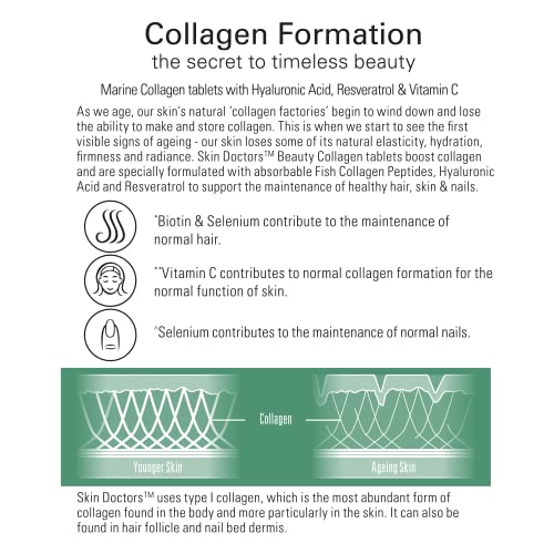 Skin Doctors Collagen Tablets | 2500mg | Hydrolysed Marine Collagen | Hyaluronic Acid Skin Doctors buy supplements canada