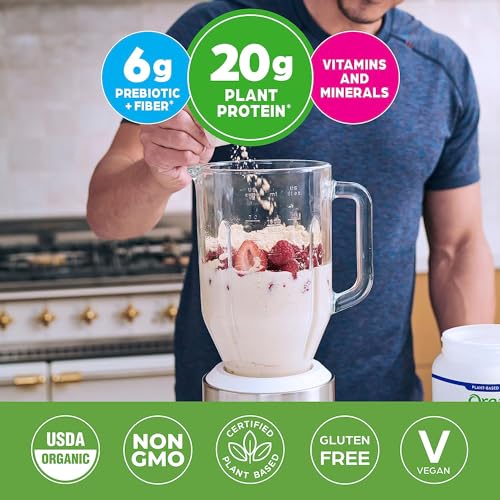 Orgain Organic Vegan Meal Replacement Protein Powder, Vanilla Bean - 20g Plant Based Orgain buy supplements canada