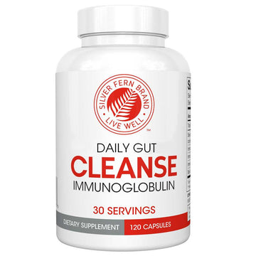 Silver Fern Cleanse - Daily Gut - 1 Bottle - 120 Capsules - 30 Day Supply - Immunoglobulin G, A & M -(IgG, IGA, IgM) - Postbiotic Silver Fern buy supplements canada