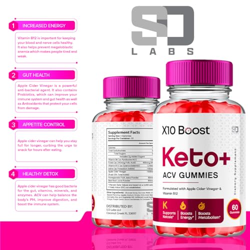 (2 Pack) X10 Boost Keto ACV Gummies Advanced Weight Loss, X10 Boost Keto S.O Labs buy supplements canada
