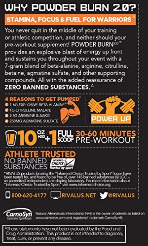 Powder Burn 2.0 Orange 35 Serving,14.24 Ounce Rivalus buy supplements canada