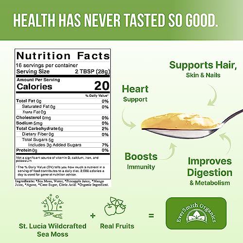 EverSmith Organics - Wildcrafted Irish Sea Moss Gel | Made in USA | Rich in Vitamins EverSmith Organics buy supplements canada