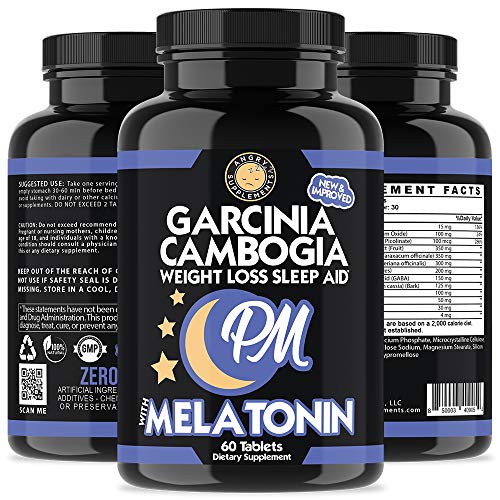 Garcinia Cambogia PM Weight Loss Sleep, All Natural Supplement w/Valerian Root & Melatonin Angry Supplements buy supplements canada