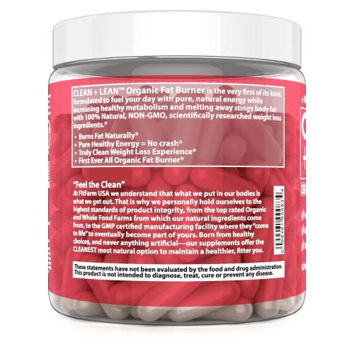 Clean+Lean-Organic Fat Burner by FitFarm USA - Worlds First Organic Fat Burner Supports FIT FARM USA buy supplements canada