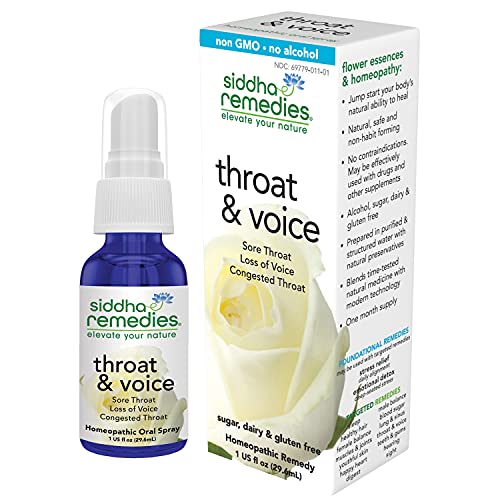 Siddha Remedies Throat & Voice Homeopathic Oral Spray for Sore, Strained Throat | Helpful Siddha buy supplements canada