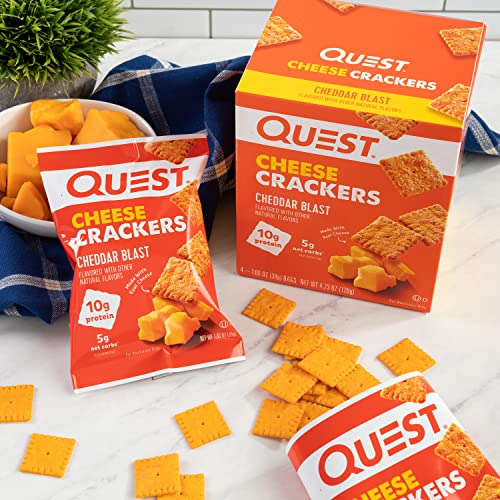 Quest Nutrition Cheese Crackers, Cheddar Blast, High Protein, Low Carb, Made with Real Cheese Quest Nutrition buy supplements canada