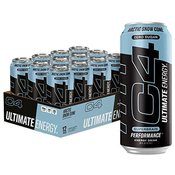 C4 Ultimate Sugar Free Energy Drink 16oz (Pack of 12) | Arctic Snow Cone | Pre Workout Cellucor buy supplements canada