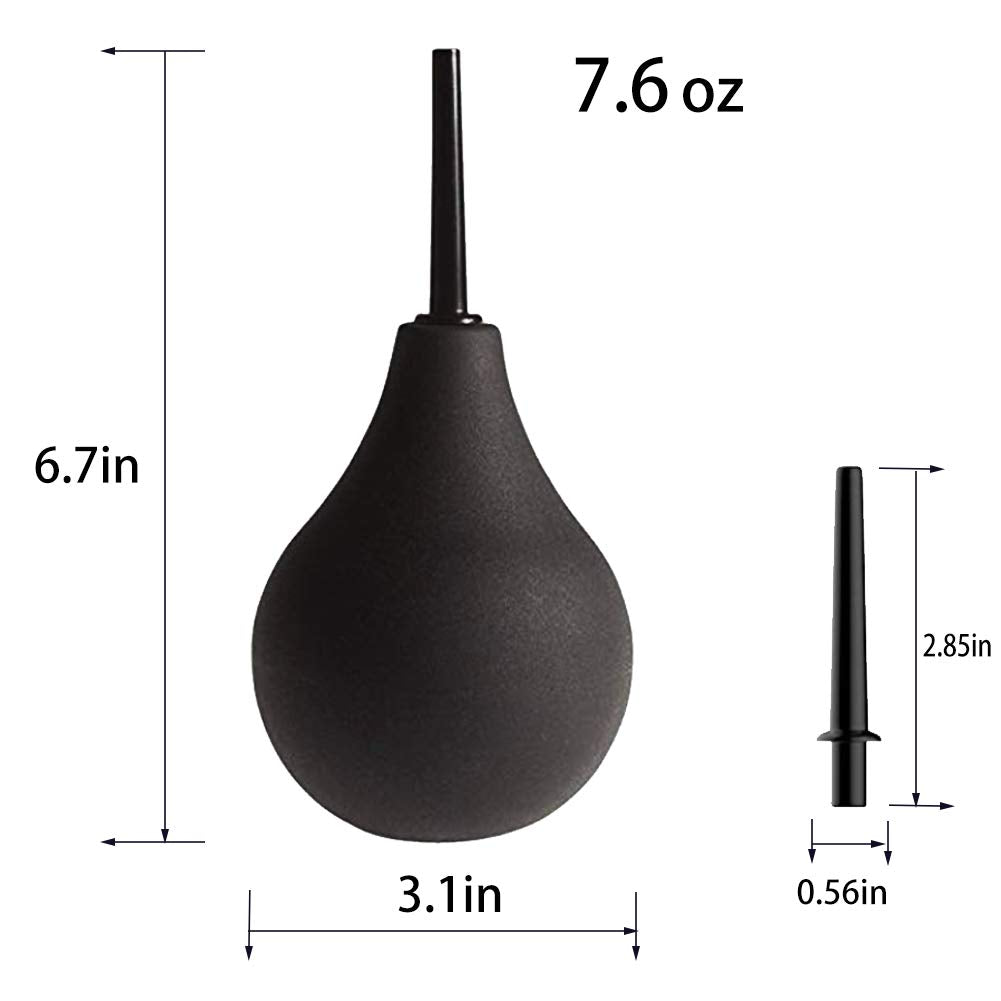 GNEGKLEAN Black Silicone Enema Bulb Kit 7.6oz Clean Anal Douche for Men Women with 19.7in GNEGKLEAN buy supplements canada