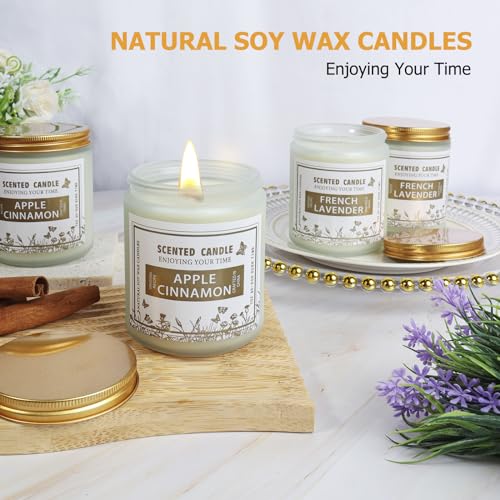 4 Pack Candles for Home Scented, Lavender & Cinnamon Candles Gifts for Women, 28 oz 200H Long zsaltt buy supplements canada