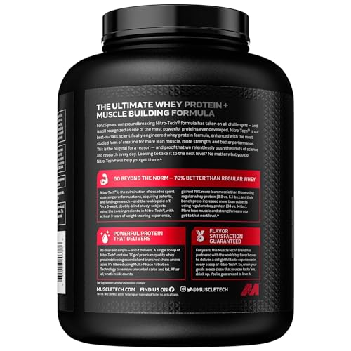 Whey Protein Powder, MuscleTech Nitro-Tech Whey Protein Isolate & Peptides, Protein MuscleTech buy supplements canada