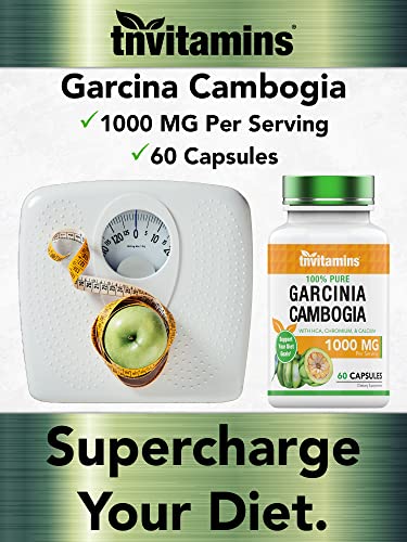 tnvitamins Garcinia Cambogia Extract Capsules (1000 MG x 60 Pills) with HCA & Chromium tnvitamins buy supplements canada