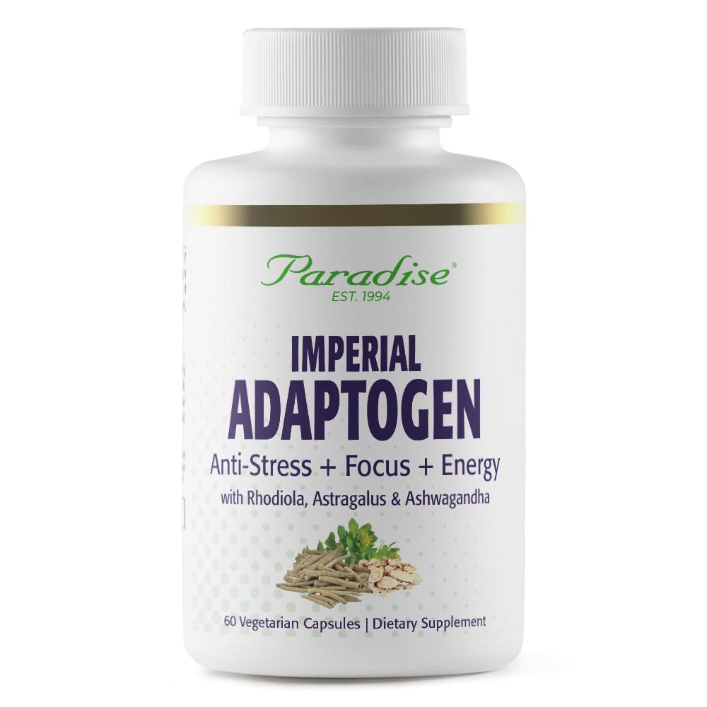Paradise Herbs, Imperial Adaptogens, with Ashwagandha, Astragalus, Rhodiola, Proprietary Adaptogen Blend for Stress Support, Focus & Energy, 60 Vegetarian Capsules Paradise Herbs buy supplements canada
