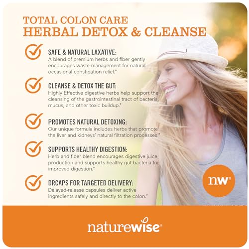 NatureWise Herbal Detox Cleanse Laxative Supplements | Natural Colon Cleanser Herb & Fiber Blend NatureWise buy supplements canada