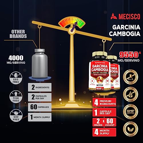 Garcinia Cambogia 9550mg - 4 Month Supply - Supplement for Men and Women - A Natural Mecisco buy supplements canada