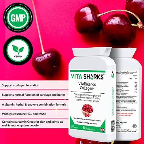 VitaBalance Collagen+ 60 Capsules for Skin, Hair, Nails, Joints & Connective Tissue Vita Sharks buy supplements canada