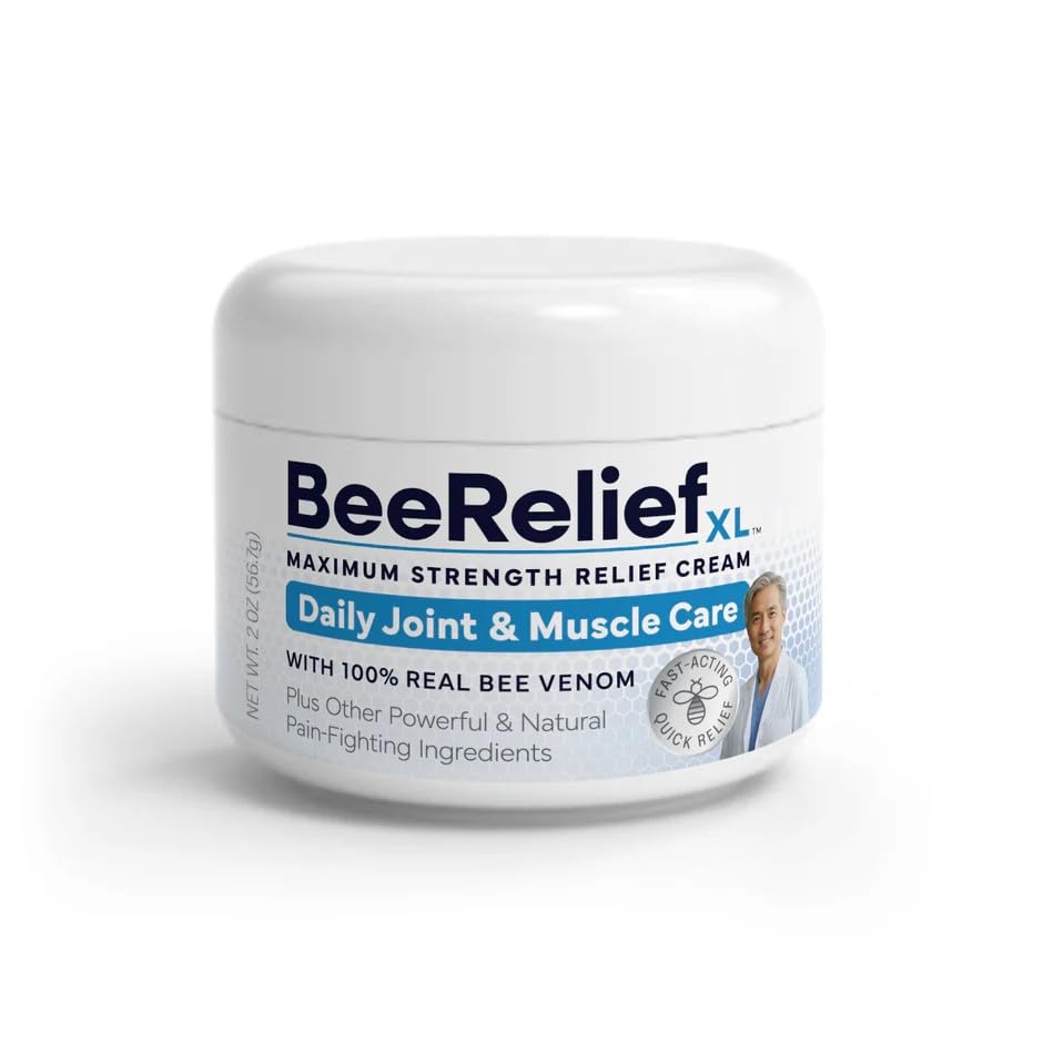 BeeReliefXL Maximum Strength Premium Joint Cream with Real USA Bee Venom, Daily Joint & Muscle Care, Fast-Acting BeeReliefXL buy supplements canada
