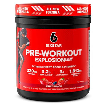 Six Star Pre-Workout Explosion 2.0 Fruit Punch - Pre-Workout Powder, Explosive Energy Six Star buy supplements canada