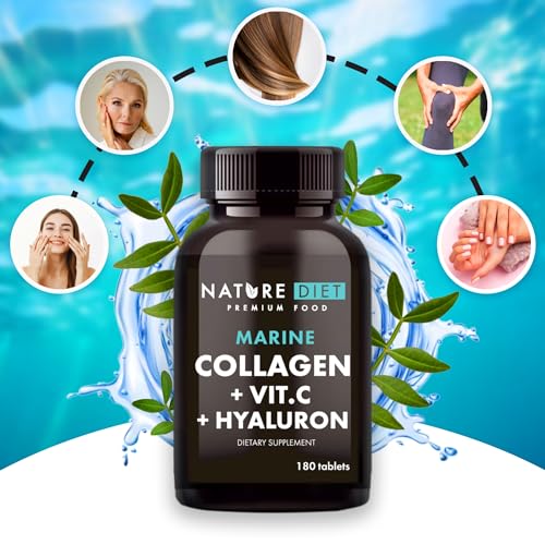 Nature Diet - Marine Collagen with Hyaluronic Acid and Vitamin C, 180 tablets, 500 mg , Peptan F , Fish Collagen Nature Diet buy supplements canada