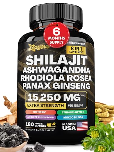 Zoyava Shilajit 9000MG Radiant Health Blend Ashwagandha 2000MG Rhodiola Rosea Zoyava buy supplements canada