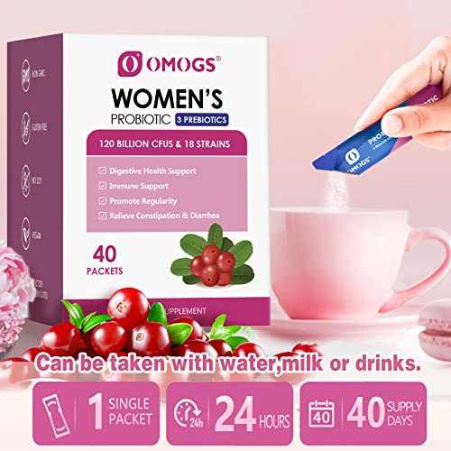 OMOGS Women's Probiotic,120-Billion-CFUs, 18 Strains, with 3 Prebiotics and Cranberry OMOGS buy supplements canada