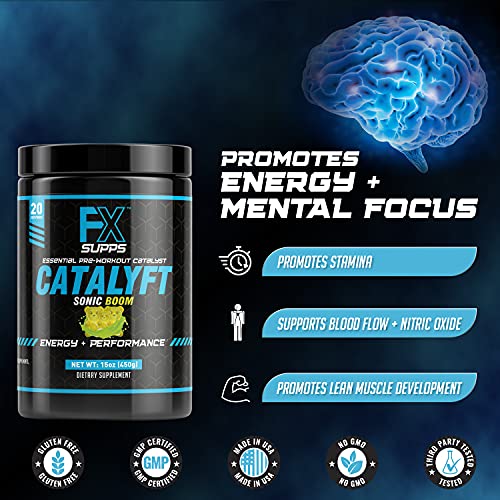 FX Supps Catalyft Pre-Workout Powder Drink for Men & Women, Sonic Boom | Dietary FXSUPPS buy supplements canada