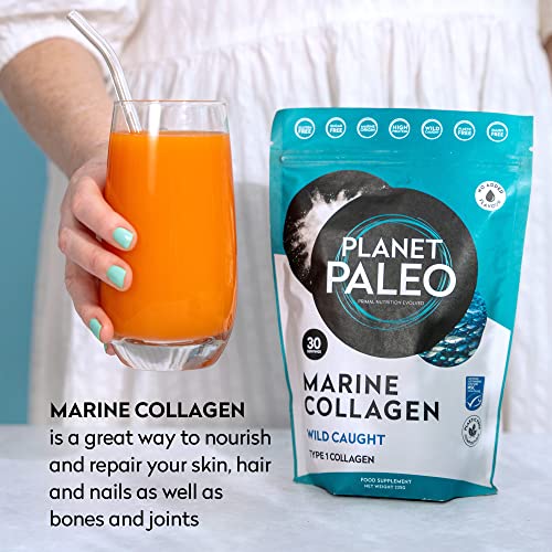 Pure Marine Collagen Powder (60 Servings, 450g) | for Healthy Skin, Hair and Nails, and Gut Health Planet Paleo buy supplements canada