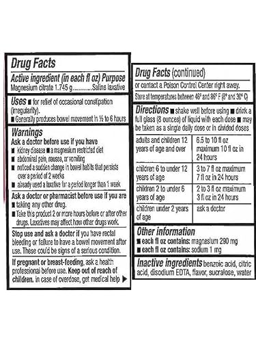 Swan Lemon Magnesium Citrate Oral Solution (10 oz), Natural Lemon Flavor, Gentle Deal Dave buy supplements canada