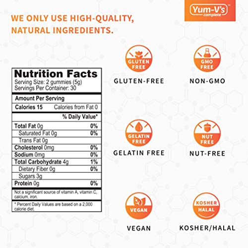 YumVs Complete Glucose Gummies, Raspberry Flavor, (60 Ct); Chewable YUM-V'S buy supplements canada