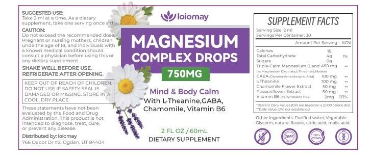 Magnesium Glycinate Liquid Drops for Women & Men, Triple Calm Magnesium Complex Supplement with L-Threonate, Malate, L-Theanine for Kids Adults Calm, Sleep & Mood, Sugar-Free, Natural Flavor, 2 fl oz loiomay buy supplements canada