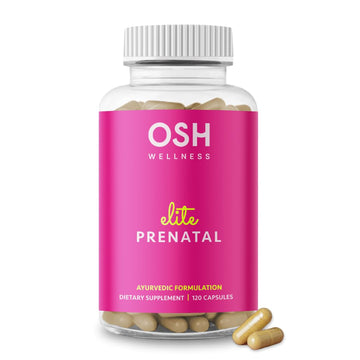 Ayurvedic Elite Prenatal Vitamins with Folate, Choline, Iron, Iodine & more | Made in USA | Optimal Bioavailability | Supports Baby's Growth and Brain Development | 30 Day Supply - OSH Wellness Freshly Moms buy supplements canada