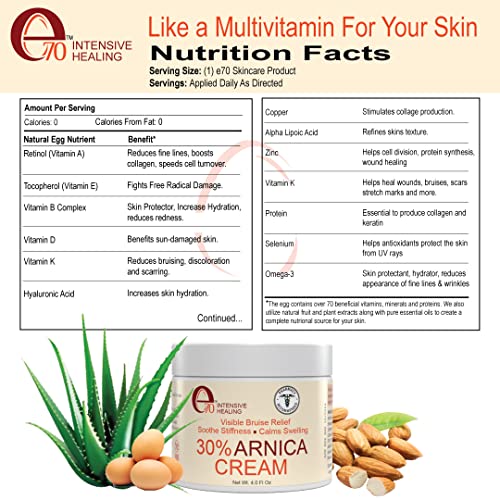 e70 Arnica Cream & Roll-On for Visible Bruise Relief, soothes Stiffness, Calms Swelling Formula e70 buy supplements canada