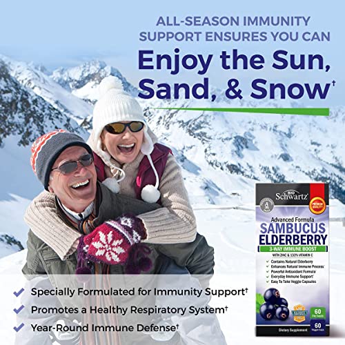 Elderberry with Zinc and Vitamin C for Adults - Immune Support Vitamins BioSchwartz buy supplements canada