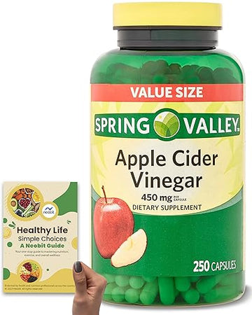 Spring Valley Apple Cider Vinegar 450mg, Value Size 250 Capsules, Dietary Supplement Neobit buy supplements canada