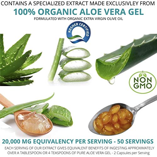 NutriWorth Aloe Vera Supplement (100 Softgels) 20,000mg Pure Gel Equivalency NutriWorth buy supplements canada