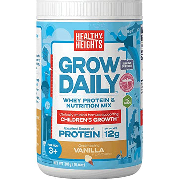 Grow Daily 3+ Shake Mix 7-serving Canister by Healthy Heights - Protein Powder (Vanilla) Healthy Height buy supplements canada