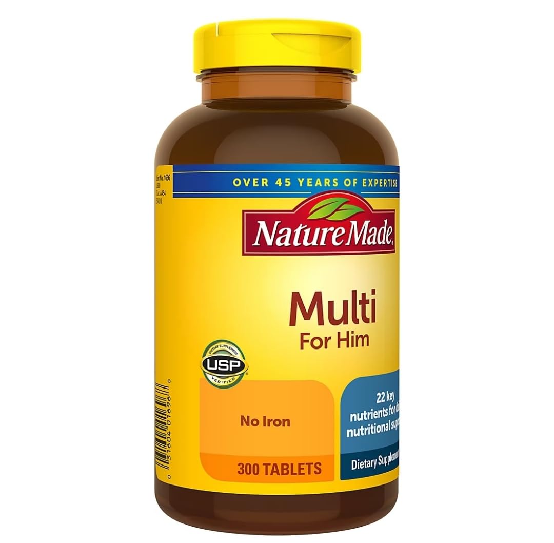 Nature Made Multivitamin For Him with No Iron, Mens Multivitamins for Daily Nutritional Support, Multivitamin for Men Nature Made buy supplements canada
