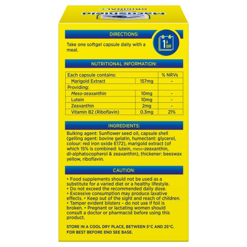 MacuShield Original Plus Capsules - 90 Day Pack, Eye Health Food Supplement containing Macushield buy supplements canada