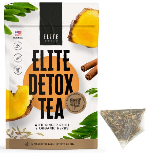 Elite Detox Tea: Natural Organic 7-Herbal Blend for Gentle Cleansing as Needed. Bloating Tea Elite Source Labs buy supplements canada