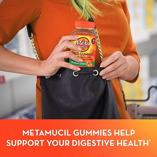 Metamucil Fiber Supplement Gummies, Sugar Free Orange Flavor, 5g Prebiotic Plant Based Metamucil buy supplements canada