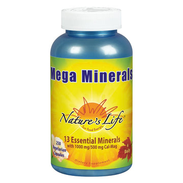 Nature's Life Mega Minerals Complex | Complete Multi Mineral + Vitamin D Supplement | 250 Vegetarian Capsules Nature's Life buy supplements canada
