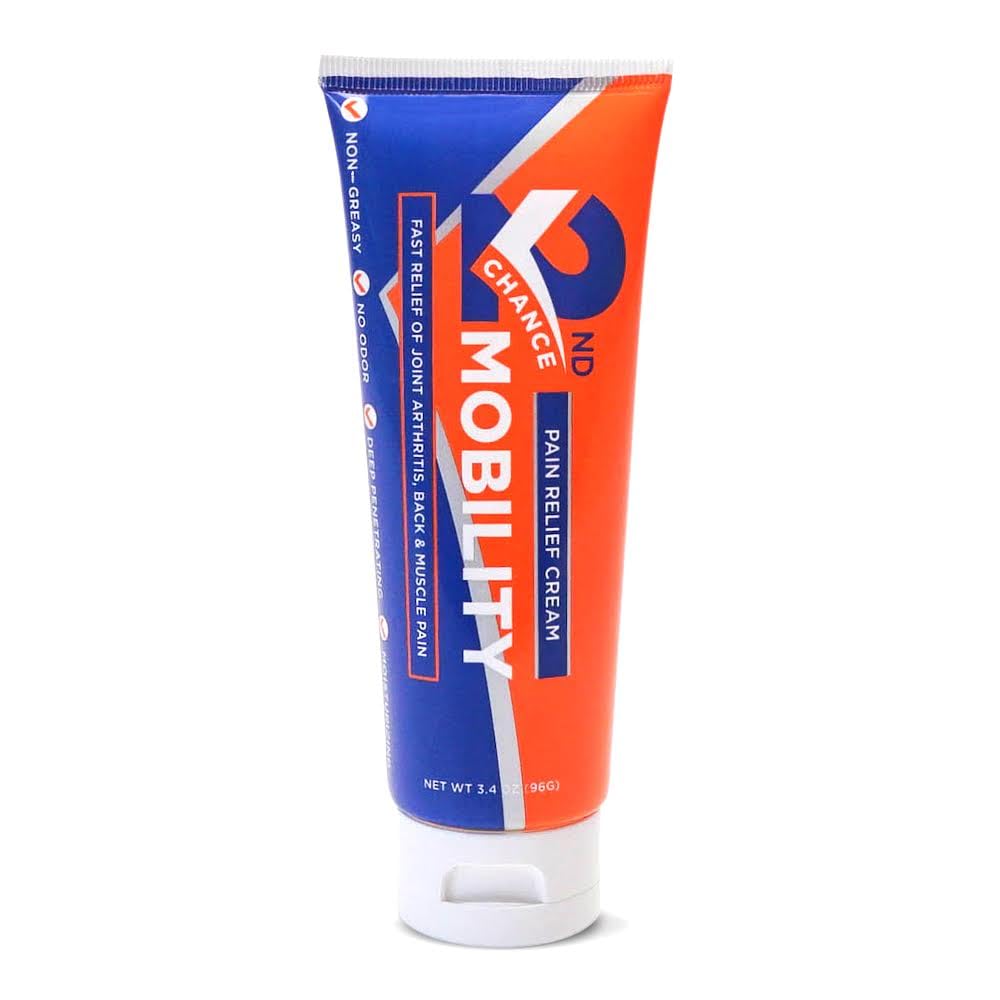 2nd Chance Mobility Pain Relief Cream, No Odor, Non-Greasy, Deep Penetrating, Moisturizing Topical Cream for Joint, Back, Muscle Ache Pain 3.4oz 2ND CHANCE MOBILITY buy supplements canada