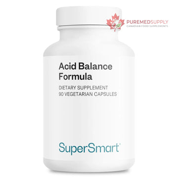 Supersmart Acid Balance Formula (Advanced Complex) - with Zinc L-Carnosine, Slippery Elm Extract, Licorice Root | Non-GMO & Gluten Free - 90 Vegetarian Capsules Supersmart buy supplements canada