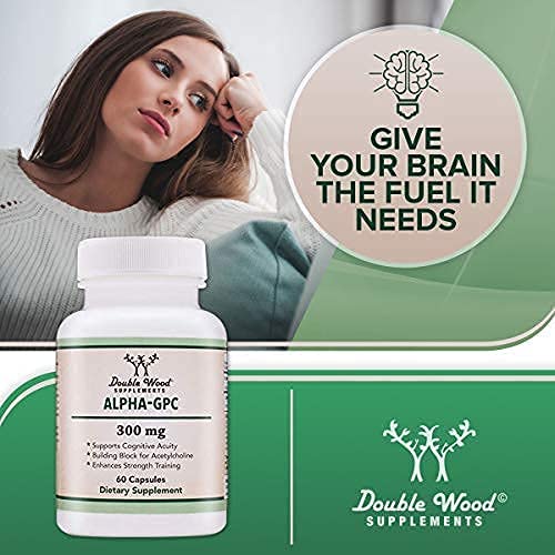 Alpha GPC Choline 600mg Capsules - Brain Support Supplement for Focus, Memory Double Wood Supplements buy supplements canada
